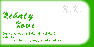 mihaly kovi business card